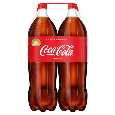 Coca-Cola Regular, Cola, Pack of 3 x 2 Bottles (6 Bottles)
