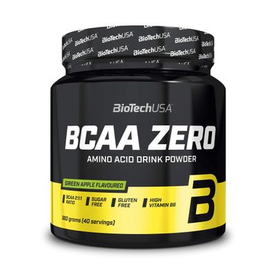 BioTechUSA BCAA Zero | Essential Amino Acid Powder | 6g BCAA with Instant L-Leucine | Vegan | Sugar-Free, Lactose-Free, Gluten-Free, 360 g, Apple