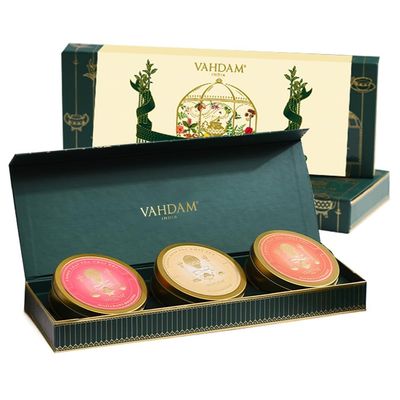 VAHDAM, Chai Tea Gift Set - Oprah's Favorite Chai Loose Leaf Tea in Tin Caddy Gift Box | Exotic Chai Tea Blends | Gluten Free, Non GMO | Valentines Day Gifts for Him & Her