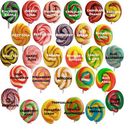 Mini Swirly Pops ~ Flavour Selection (Pack of 8)