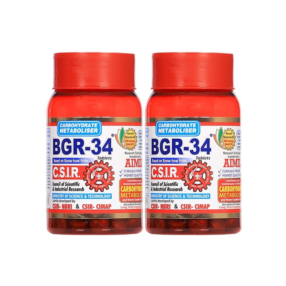 Aimil Carbohydrate Metaboliser BGR-34-100 Tablets (Pack of 2)