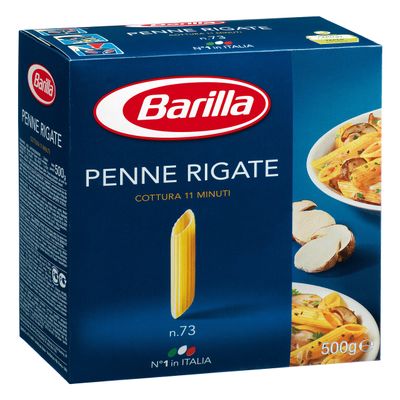 5x Barilla Penne Rigate Italian Pasta No. 73. 500g