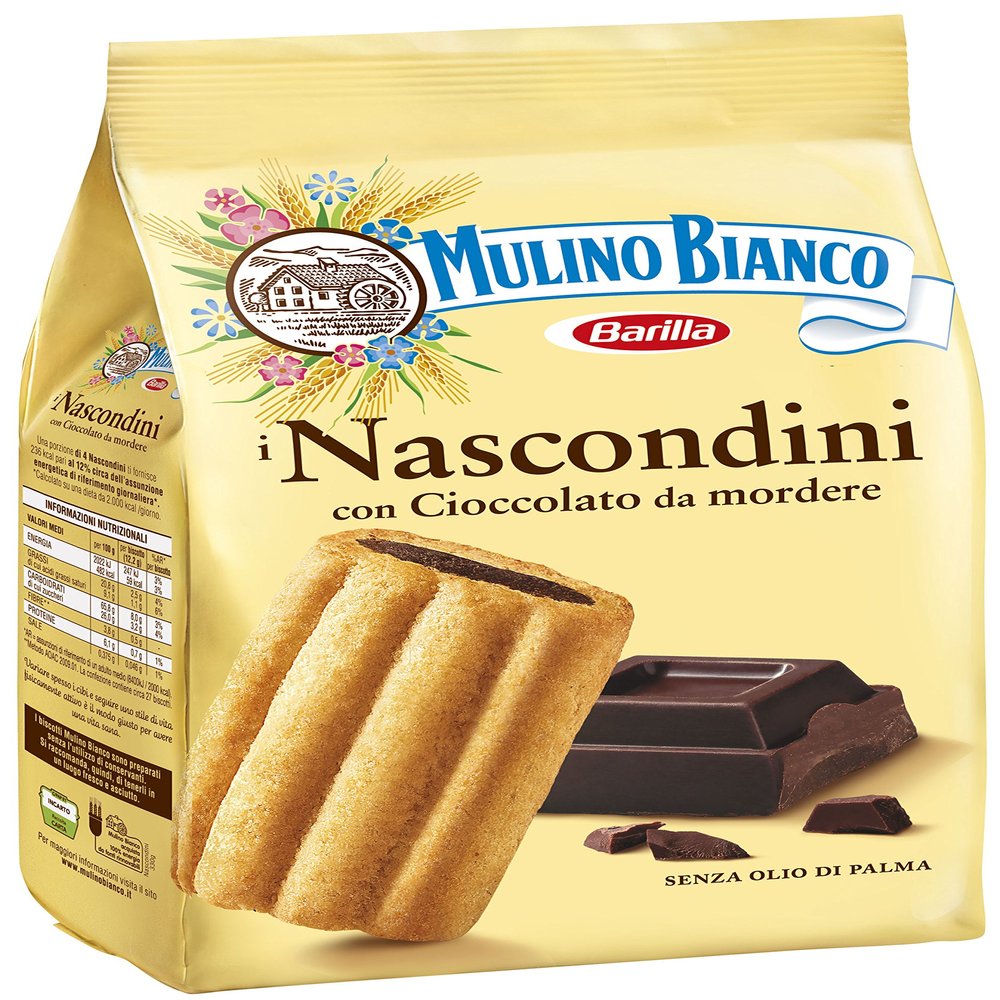 Mulino Bianco | Italian Biscuits | Mulino Bianco, Nascondini -330g | Italian Cookies | 11.64 Ounce Total Weight