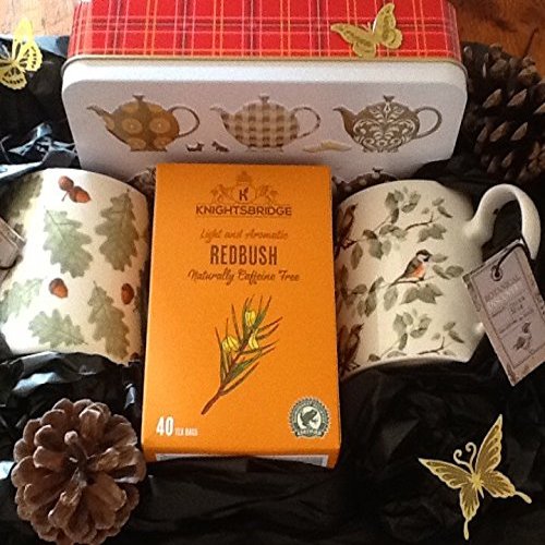 Deluxe Knightsbridge Red Bush Tea and Highland shortbread Hamper for 2 - gift wrapped