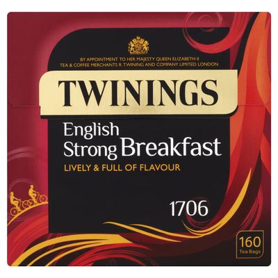 R Twinings English Strong Breakfast Tea (Pack of 3, Total 480)