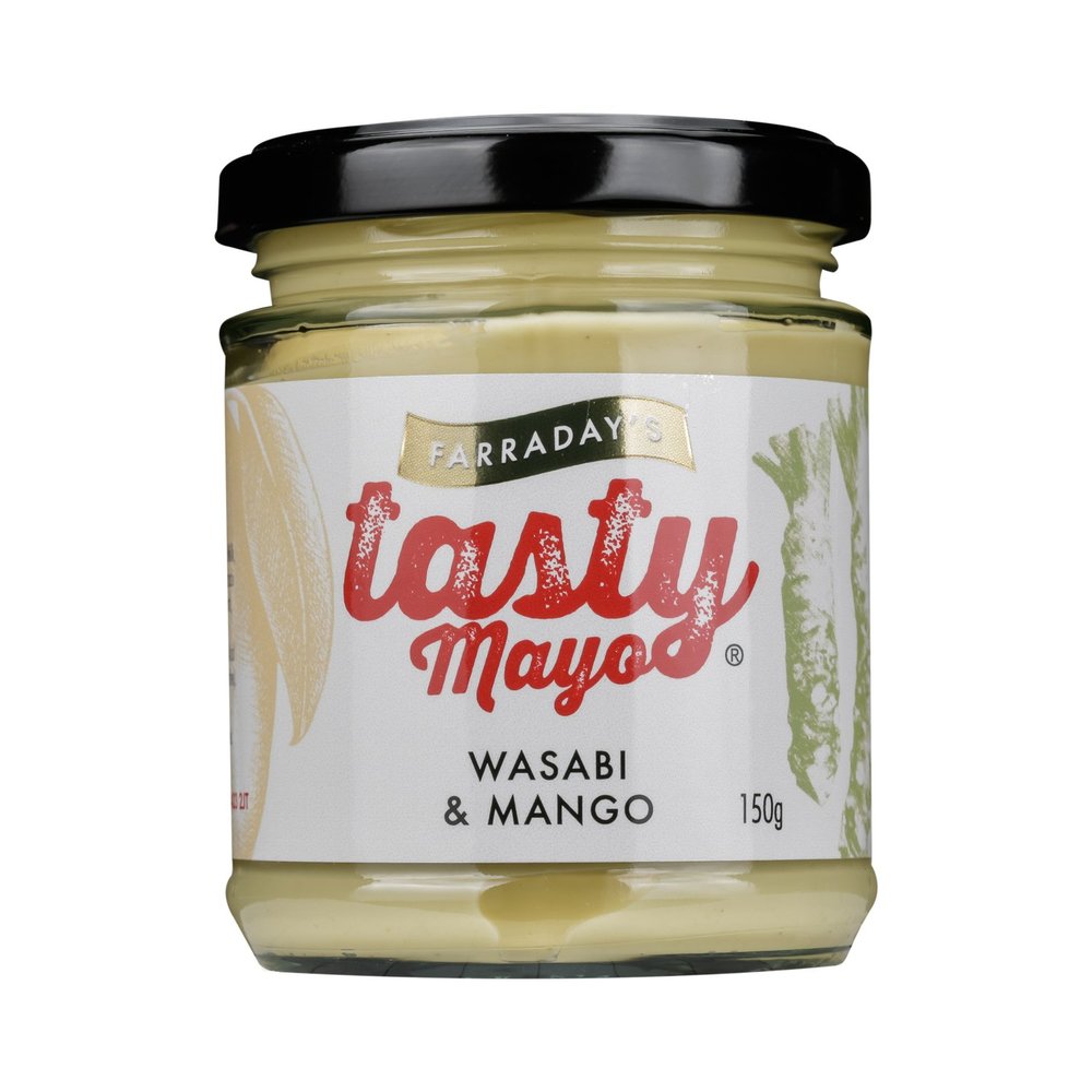 Farraday's Tasty | Deliciously Tasty Wasabi & Mango Mayo - Gift Jar - All Natural Ingredients - Vegetarian, Gluten Free, Keto And Paleo Friendly | 1 x 150g