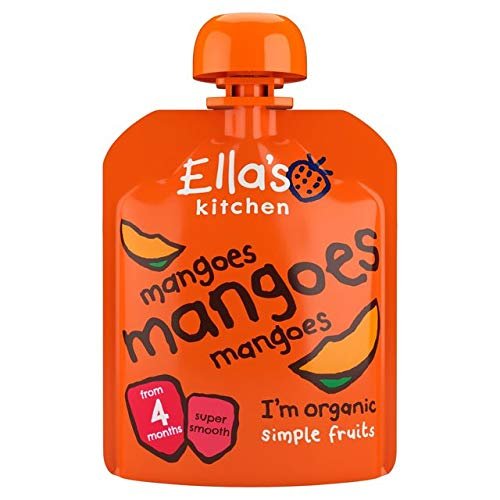 Ella's Kitchen Organic Smooth Mango Puree Stage 1 70g - Pack of 2