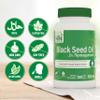 Black Seed Oil 500mg 2% Thymoquinone (10mg TQ per Serving) 100 Count 100% Pure Cold-Pressed - Soy-Free & Non-GMO by Health Thru Nutrition view 3