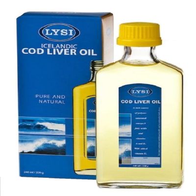 Lysi Icelandic Fish Cod Liver Oil 240 Milligram Liquid Natural Flavour From 6 Months Onwards