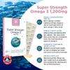 Healthspan Super Strength Omega 3 1,200mg | Brain, Heart & Eye Health | 240mg DHA & 360mg EPA per Capsule| Highly Purified to Remove Toxins | Sustainably Sourced Fish Oil (120 Capsules) view 2
