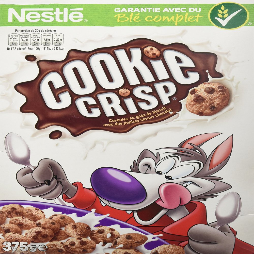 Nestl Cookie Crisp Biscuit Flavoured Cereals with Nuggets Chocolate Flavour, 375 g