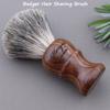 4pcs Wooden Shaving Set for Men  Classic Wet Shave Kit with Cut Throat Razor, Black Badger Hair Shaving Brush, Shaving Soap & Stainless Steel Shaving Bowl Mens Grooming Set for Beard Care view 3