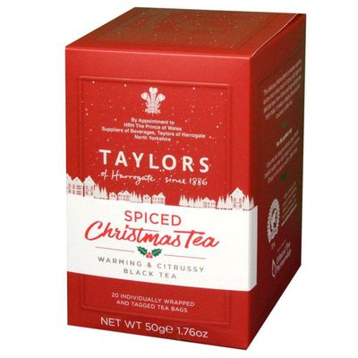 Taylors Spiced Christmas Tea 20 Wrapped and Tagged Teabags - 50g