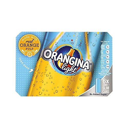 Orangina Light Sparkling Fruit Drink 6 x 330ml (Pack of 6)