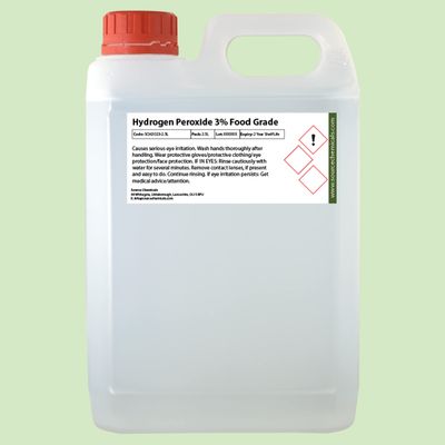 Hydrogen Peroxide (H2O2) 3% BP Food Grade 2.5 Litre (2.5L) Inc Delivery 10 Vols