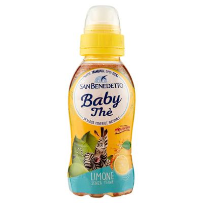 24x San Benedetto Baby Decaffeinated Lemon Ice Tea with Fructose & Brown Sugar 25cl Perfect for Healthy Children!