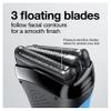 Braun Series 3 310S Wet & Dry Electric Shaver For Men / Rechargeable Electric Razor, Blue view 4
