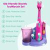 Brusheez Kids Electric Toothbrush Set - Safe & Effective for Ages 3+ - Parent Tested & Approved with Gentle Bristles, 2 Brush Heads, Rinse Cup, 2-Minute Timer, & Storage Base (Prancy The Pony) view 3