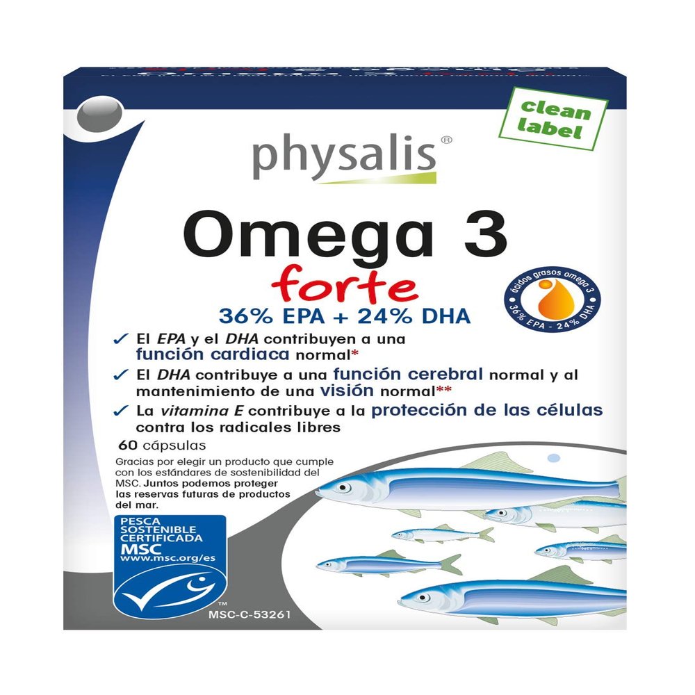 Omega 3 Forte EPA + DHA 60 perlas Physalis