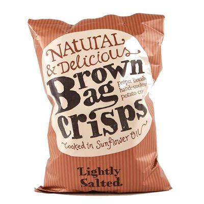 Brown Bag Crisps Lightly Salted 150 g (Pack of 10)