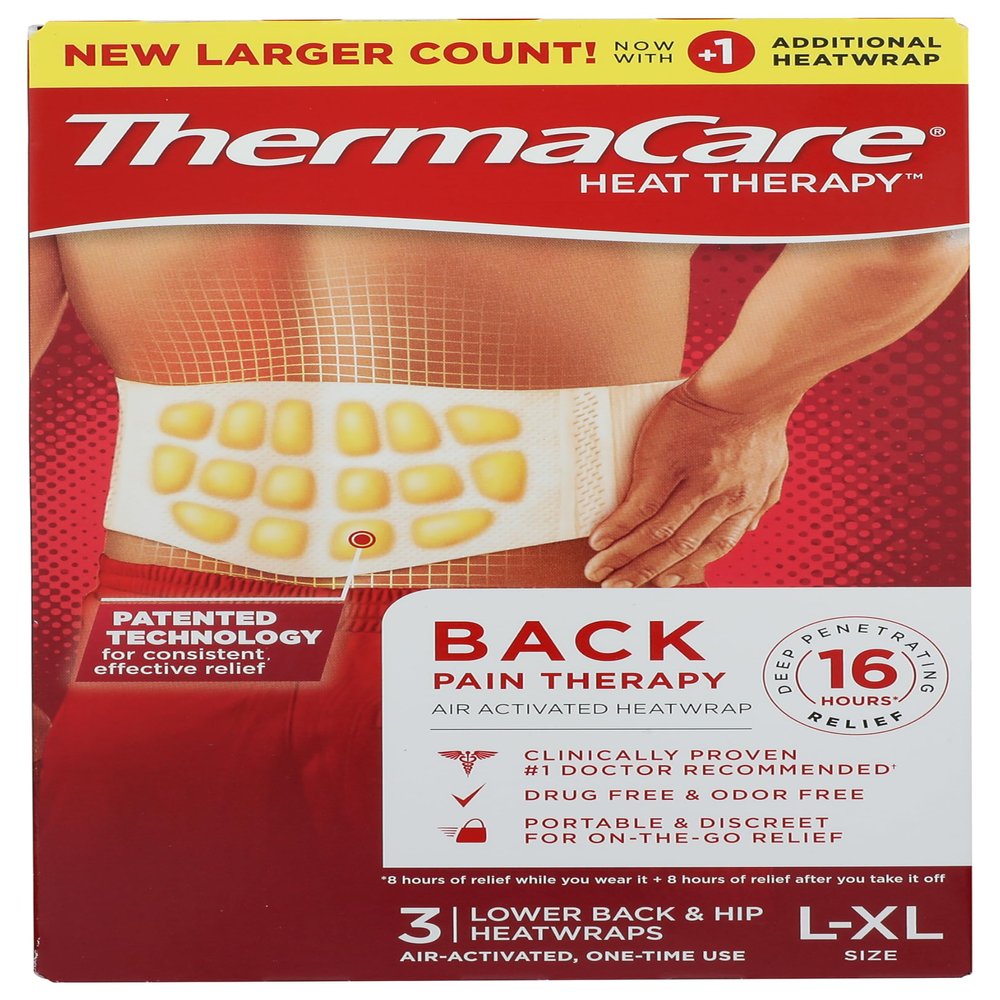 HeatWraps - Lower Back & Hip L-XL 2 wraps by ThermaCare