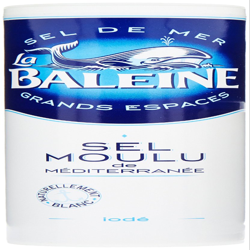 La Baleine whale ground salt iodized mediterranean 250g - set of 4