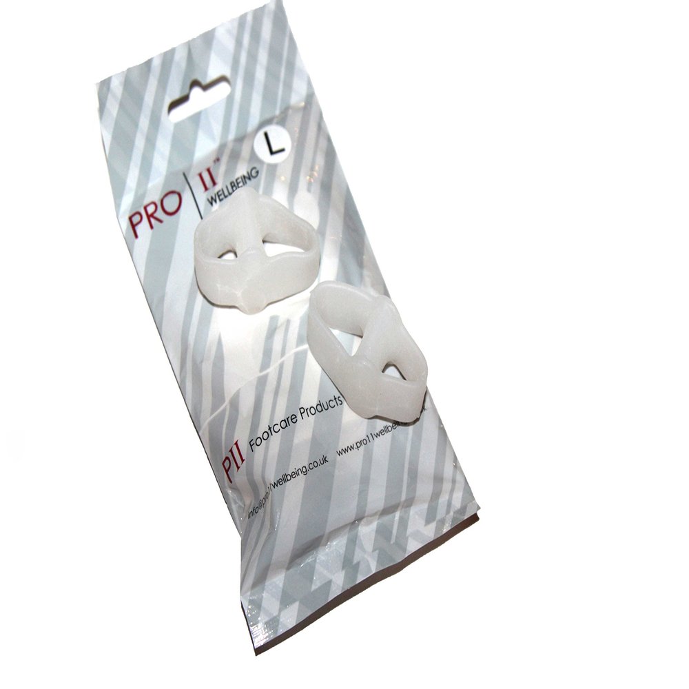 1 Pair Pro11 Gel Double Toe Loop Wedge/Separator/Straightener Alignment Pads (Middle Toes)