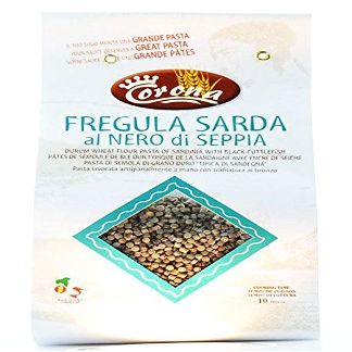 20 pz x 500 gr - Black fregula Made in Sardinia by The artisans of Pastificio Corona, in Oristano, Sardinia