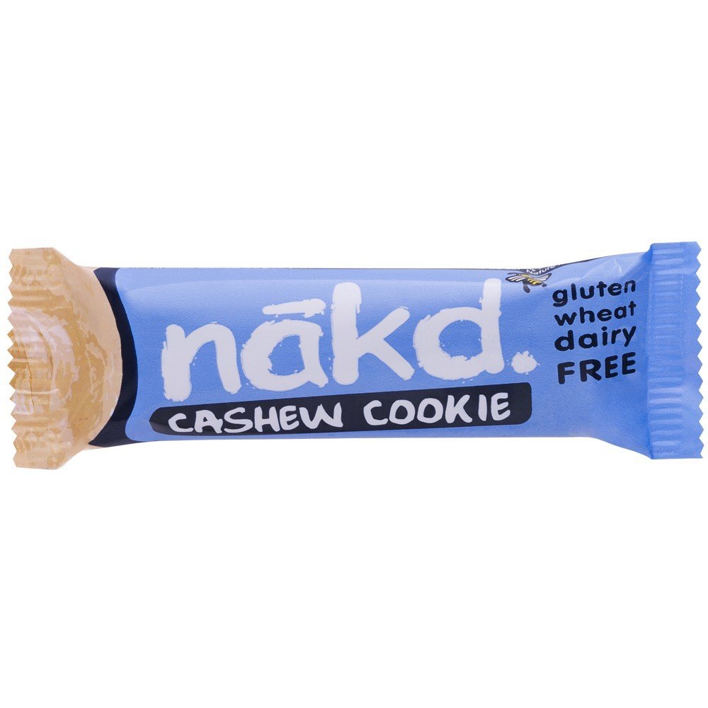 Cashew Cookie - Nakd Raw Fruit Nut Bars 35g Each - Gluten Wheat Dairy Sugar Free (Pack of 4)