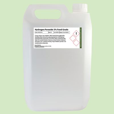Hydrogen Peroxide (H2O2) 3% BP Food Grade 5 Litre (5L) Inc Courier Delivery 10 Vols