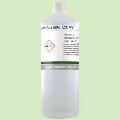 Lactic Acid 80% 1 Litre (1L) Food Grade Acne/Facial/Home Brew Including Delivery