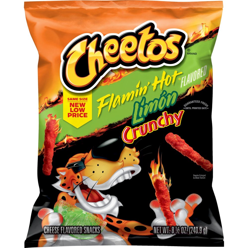 CHEETOS Crunchy Flamin' HOT Limon Cheese Flavored Snacks 8.5 oz