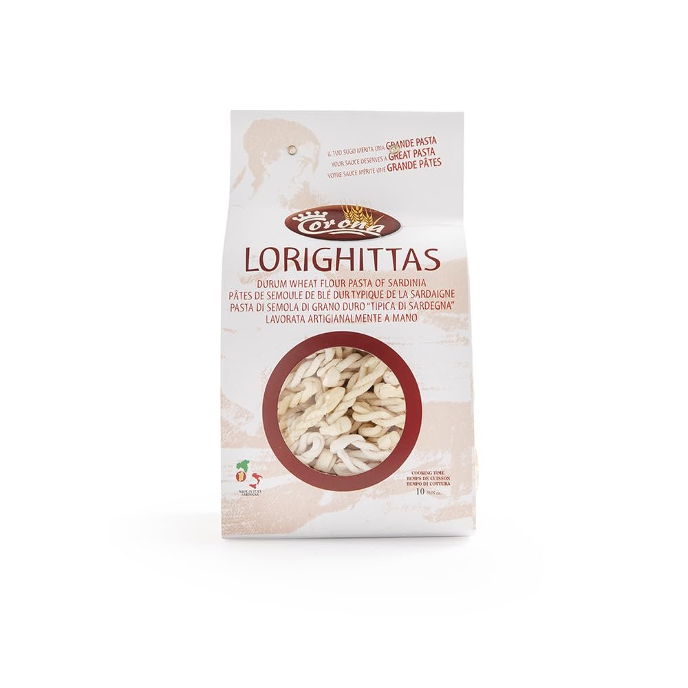 12 pz x 500 gr - Lorighittas, Ancient Recipe Sardinian Pasta, Handmade by The artisans of Pastificio Corona. Ancient Recipe of Morgongiori