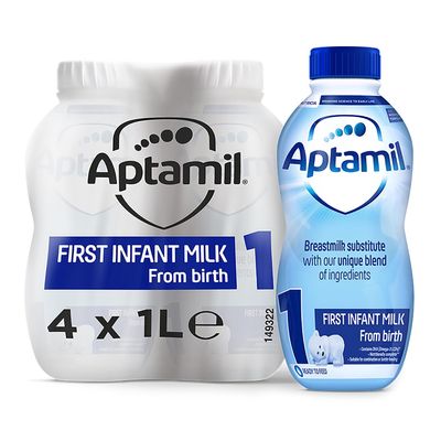 Aptamil 1 First Infant Milk from Birth, 1000ml (Pack of 4)