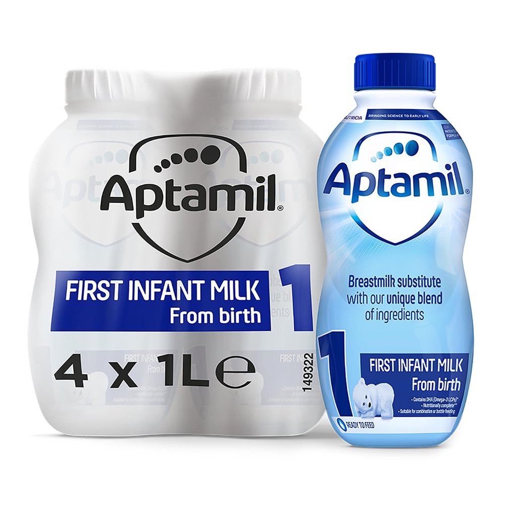 Aptamil 1 First Infant Milk from Birth, 1000ml (Pack of 4)