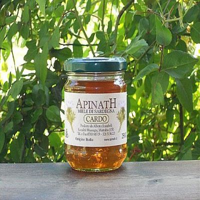 3 Pot x 250 gr - Thistle Honey Made in Sardinia by The Great Beekeeper of Marrubiu, Scarabelli