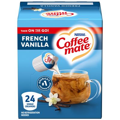 Coffee-mate French Vanilla Liquid Coffee Creamer 24 Ct Singles, 9 Fl Oz