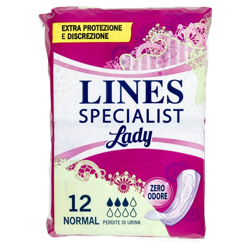 72 Absorbent Lines Specialist normal Woman normal for loss of urine