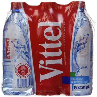 Vittel Set of 6 Bottles Natural Mineral Water 50 cl - Set of 2