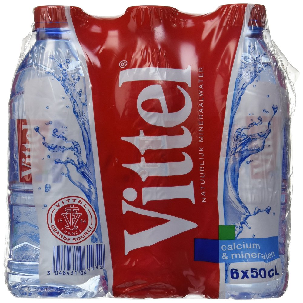 Vittel Set of 6 Bottles Natural Mineral Water 50 cl - Set of 2