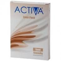 Activa 10mmHg Liner Pack - 3 Sand Closed Toe Liners. Size: Small