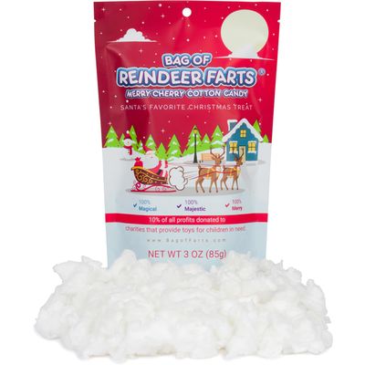 Little Stinker Bag of Reindeer Farts Cotton Candy Funny Unique Christmas Stocking Stuffer Present for Kids Adults Boys Girls Men Women Party Fun Unique Holiday Surprise