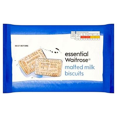 Malted Milk Biscuits Essential Waitrose 400g (Pack of 4)
