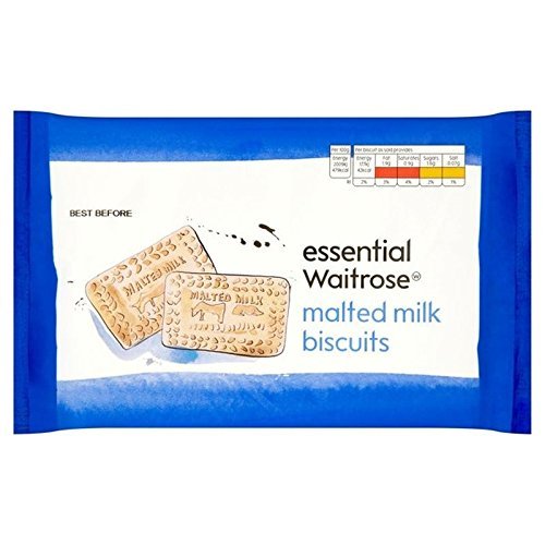 Malted Milk Biscuits Essential Waitrose 400g (Pack of 4)