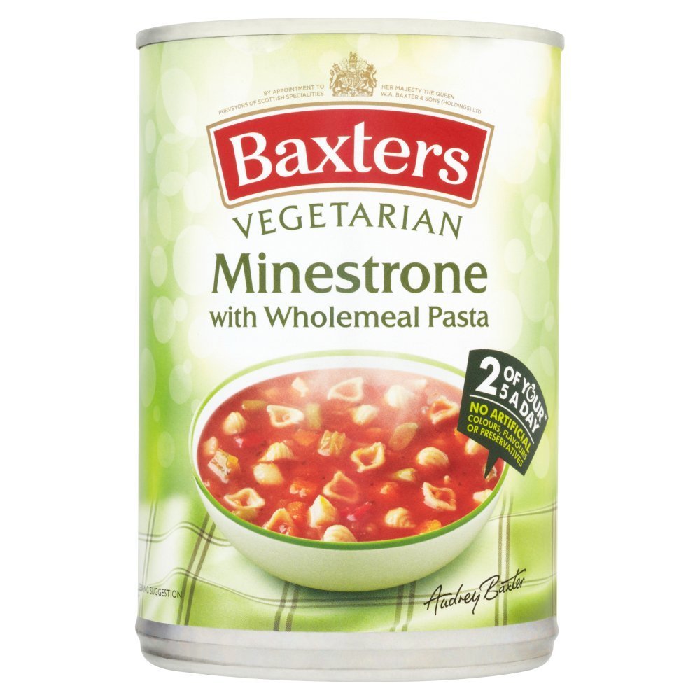 Baxters Vegetarian Minestrone with Wholemeal Pasta Soup 400 g (Pack of 12)
