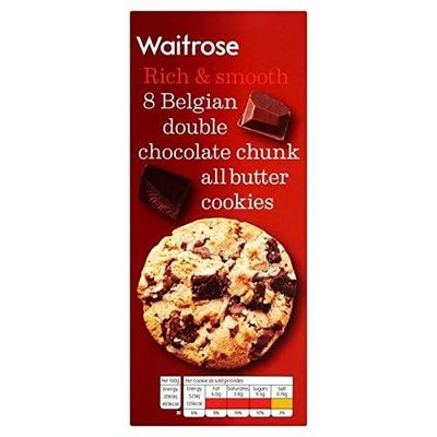 Belgian Choc Chunk Cookies Waitrose 200g (Pack of 6)