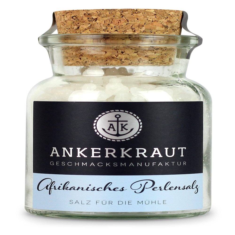 Ankerkraut African Pearl Salt 170g in Cork Jar