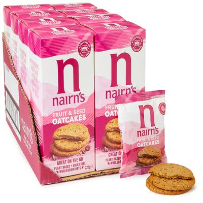 Nairn's Fruit and Seed Oatcakes 225 g (Pack of 8)