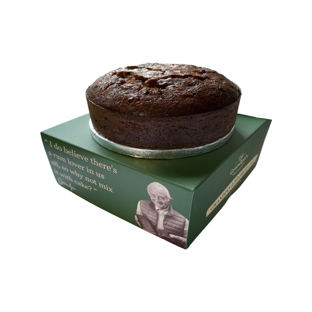 Bizzibeans Brandy-Infused Christmas Fruitcake  Luxurious & Moist Fruit Cake with French Brandy-Soaked Fruit (No Icing) for Xmas  Vegetarian & Dairy Free  Serves 12  Round, 6, Approx 800gr