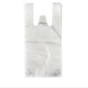 100PCS Transparent Medium Size Plastic Bag Vest Style Carrier bags for Food Shopping 8.9x15.7Inch 30 Micron Two-sided view 1